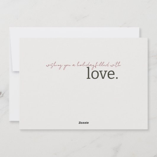 Getrouwd met kleine kerst feestdagenkaart (Achterkant)