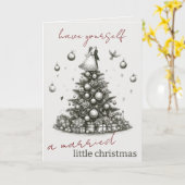 Getrouwd met kleine kerst kaart (Gele Bloem)