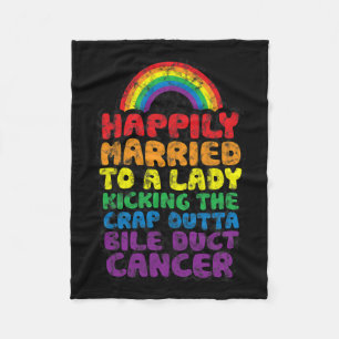Getrouwd met Lady Kicking Crap Out-galwegkanker Fleece Deken