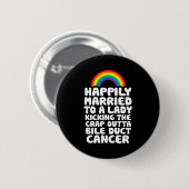 Getrouwd met Lady Kicking Crap Out-galwegkanker Ronde Button 5,7 Cm (Voorkant /achterkant)