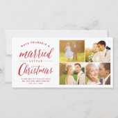 Getrouwd met Little First Kerstman Multi Photo Wed Feestdagenkaart (Voorkant)
