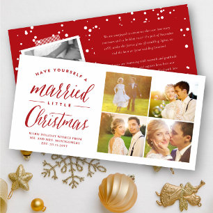 Getrouwd met Little First Kerstman Multi Photo Wed Feestdagenkaart