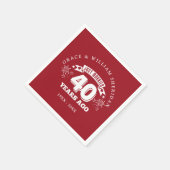 Getrouwd met Ruby 40th Wedding Jubileum Servet (Hoek)