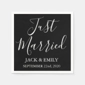 Getrouwd met zwarte en witte servetten (Voorkant)