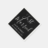 Getrouwd met zwarte en witte servetten (Hoek)