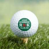GETROUWD Monogram & Rode Ampersand, Groene Achterg Golfballen (Insitu Shirt)