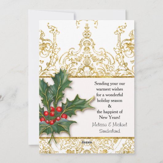 Getrouwd n Vrolijk Kerstfeest Pas getrouwd Foto Ho Feestdagenkaart (Achterkant)