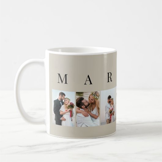 GETROUWD Natuurlijk en zwart 7 Afbeelding Fotocoll Koffiemok (Links)