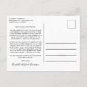 Getrouwd Nu Feest Later Foto Blush Bruiloft Aankondigingskaart (Achterkant)