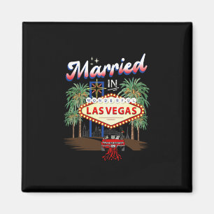 Getrouwd op een prachtige Las Vegas bruiloft feest Magneet