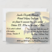 Getrouwd op Maui-aankondiging met bruiloft foto Kaart (Voorkant)