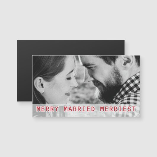 Getrouwd paar foto Kerstmis (Voorkant / Achterkant)