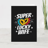 Getrouwd Paar Lucky Vrouw Schattige Bruiloft Jubil Kaart (Voorkant)