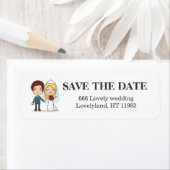 Getrouwd paar met handen etiket (Insitu)