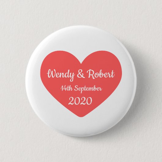 Getrouwd paar ronde button 5,7 cm (Voorkant)