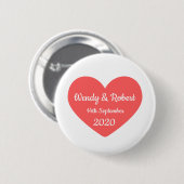 Getrouwd paar ronde button 5,7 cm (Voorkant /achterkant)