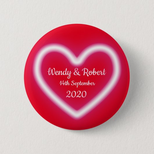 Getrouwd paar ronde button 5,7 cm (Voorkant)
