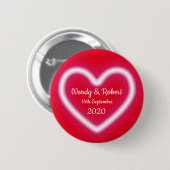 Getrouwd paar ronde button 5,7 cm (Voorkant /achterkant)