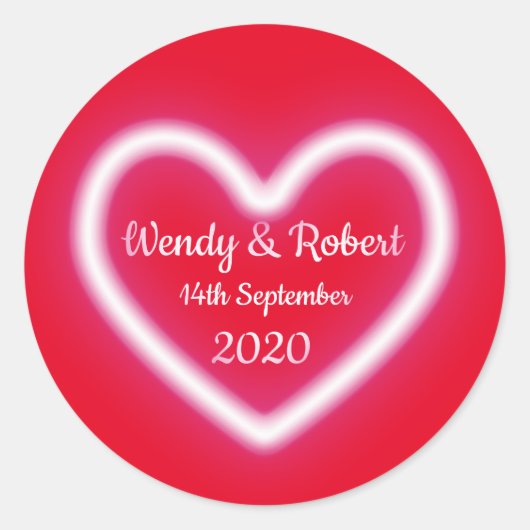 Getrouwd paar ronde sticker (Voorkant)