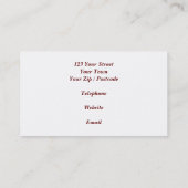 Getrouwd paar visitekaartje (Achterkant)