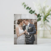 getrouwd paar vrolijk getrouwd vakantie Briefkaart (Staand voorkant)