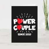 Getrouwd Power Couple 2020 Schattige Bruiloft Jubi Kaart (Voorkant)