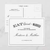 Getrouwd | RSVP Ansichtkaart Kaartje (Voorkant / Achterkant)