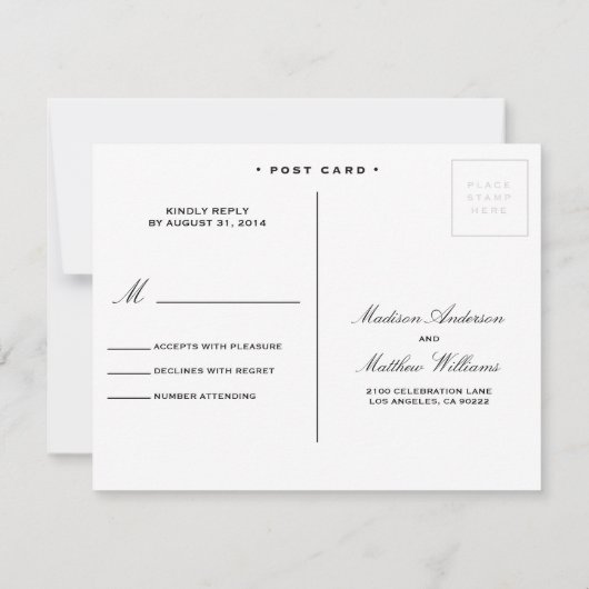 Getrouwd | RSVP Briefkaart (Achterkant)