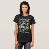 Getrouwd sinds juni 1993 nooit eindigend 29 jaar l t-shirt (Voorkant volledig)
