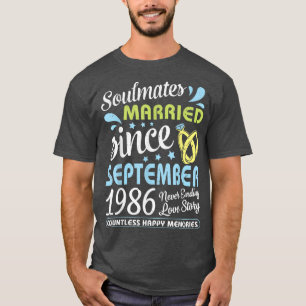Getrouwd sinds sept 1986 Nooit Eindigende 36 Jaar T-shirt