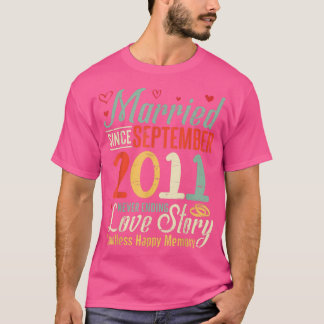 Getrouwd sinds september 2011 Nooit Eindigende Lie T-shirt