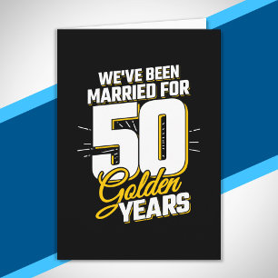Getrouwd Stel 50 Jaar 50ste Huwelijksverjaardag Kaart
