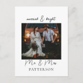 Getrouwd & Stralend Klantspecifieke Foto Vakantie  Feestdagenkaart (Voorkant)