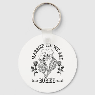 Getrouwd tot we begraven zijn Bruid Bruidegom Hall Sleutelhanger
