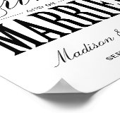 Getrouwd | Trouwreceptie Bord Poster (Hoek)