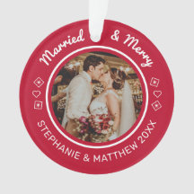 Getrouwd & Vrolijk 2 Foto Modern Rood