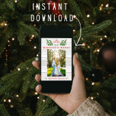 Getrouwd & Vrolijk Bruiloft Vrolijk Kerstfeest Fot Feestdagenkaart