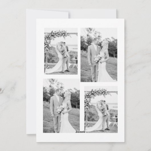 Getrouwd & Vrolijk Eenvoudig Eerste Kerstmis Kaart (Achterkant)