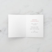 Getrouwd & Vrolijk Elegant Bow Arch Fotovakantie Feestdagen Kaart (Binnen)