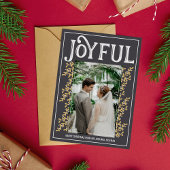 Getrouwd vrolijk kerstfeest fotokaart feestdagenkaart