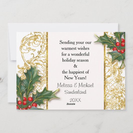 Getrouwd Vrolijk Kerstmis Pas getrouwd Horizontale Feestdagenkaart (Achterkant)