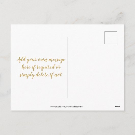 Getrouwd & vrolijk kerstvakantie Foto briefkaart (Achterkant)