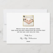 Getrouwd & vrolijk kerstvakantie foto gouden lijst feestdagenkaart (Achterkant)