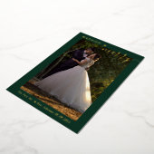 Getrouwd & Vrolijk Koppel's 1e Kerst Foto Goud  Folie Feestdagenkaart (Gedraaid)