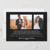 Getrouwd & vrolijk Multi-Photo Collage Vakantie Feestdagenkaart (Achterkant)