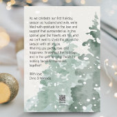 Getrouwd & vrolijk nieuw bruiden waterverf kerst feestdagenkaart