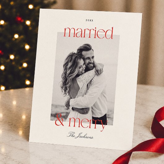 Getrouwd & Vrolijk Preppy Budget Foto Kerstmis