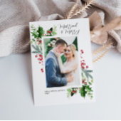 Getrouwd & Vrolijk vakantie bruiloft aankondiging