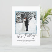 Getrouwd Vrolijk Vakantie Kerst Foto Kaart (Staand voorkant)