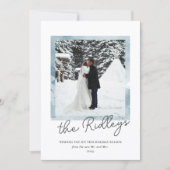 Getrouwd Vrolijk Vakantie Kerst Foto Kaart (Voorkant)